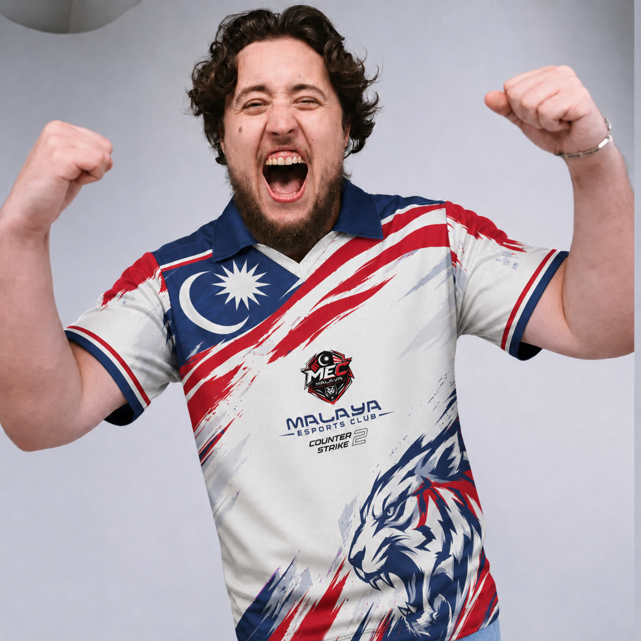 Model wearing OPS69 Merdeka Edition jersey